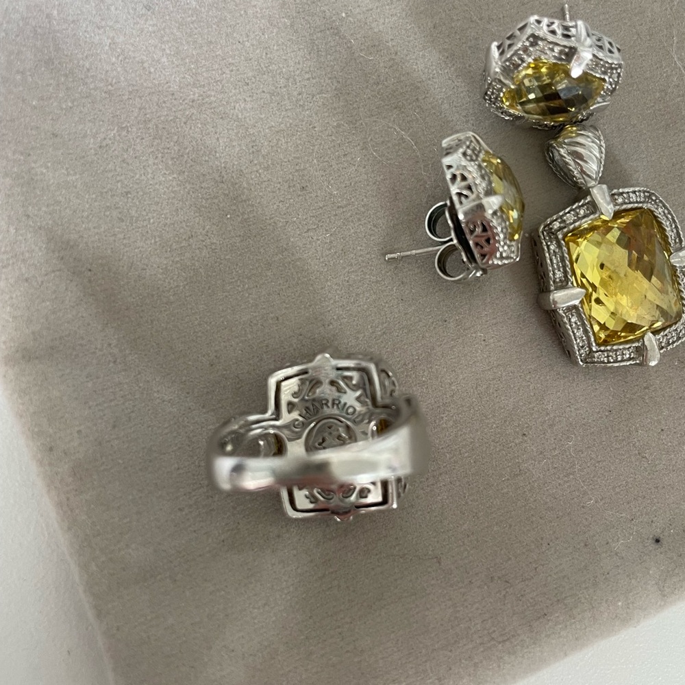 CHARRIOL Citrine JEWELRY SET- PENDENT, EARRINGS AND RING - Picture 9 of 9